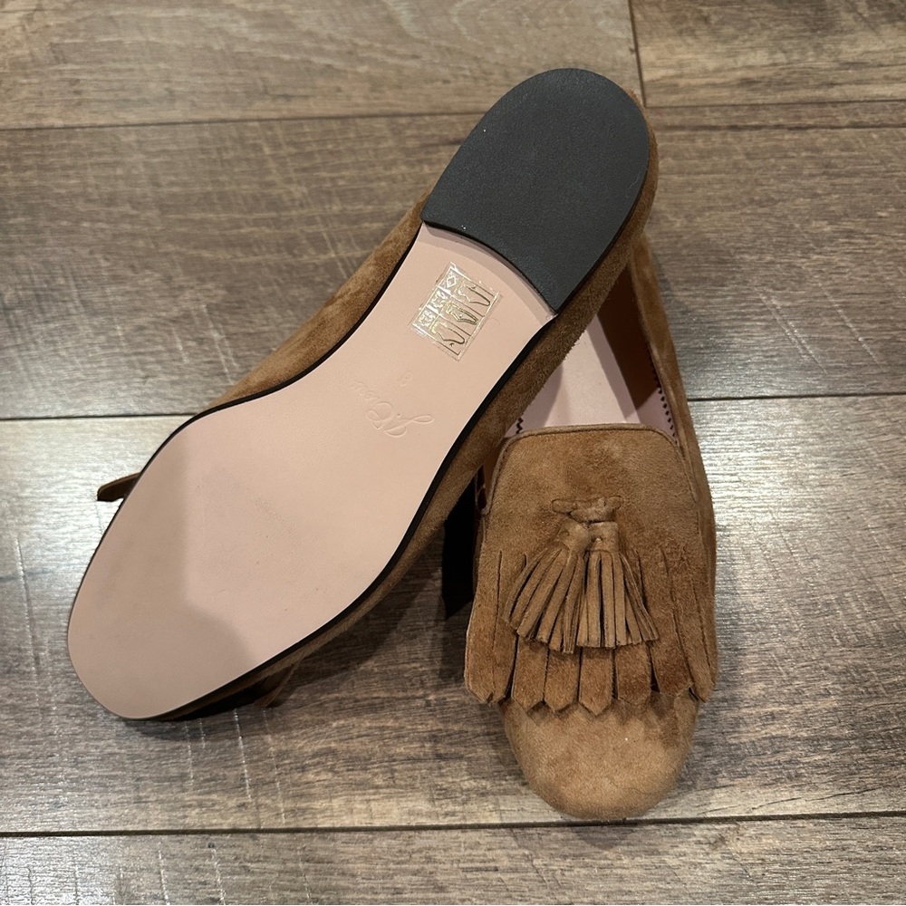 J.Crew Suede Tassel Smoking Slippers Loafers NWOT - Picture 3 of 5